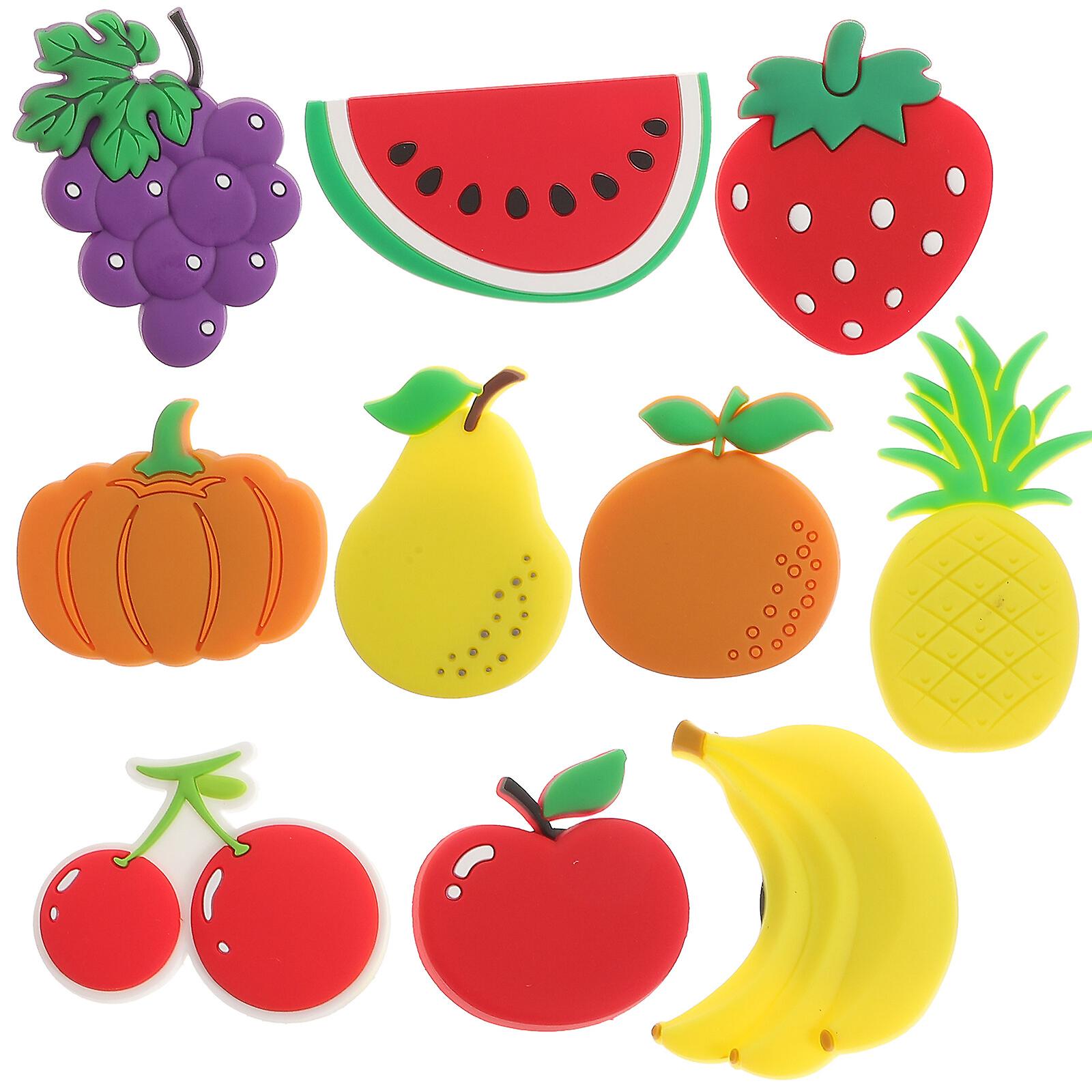 10pcs Cartoon Fruits Stereo Fridge Magnets Whiteboard Magnets For Kids Activity Home Decoration