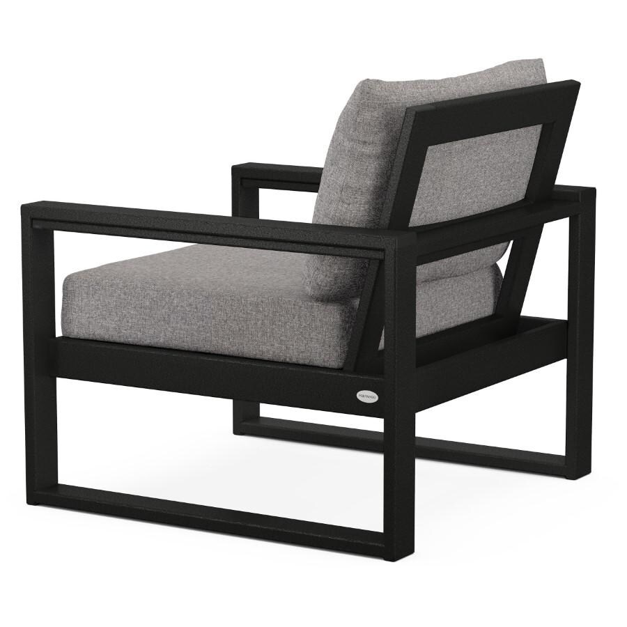 POLYWOOD EDGE Club Chair in Black / Grey Mist