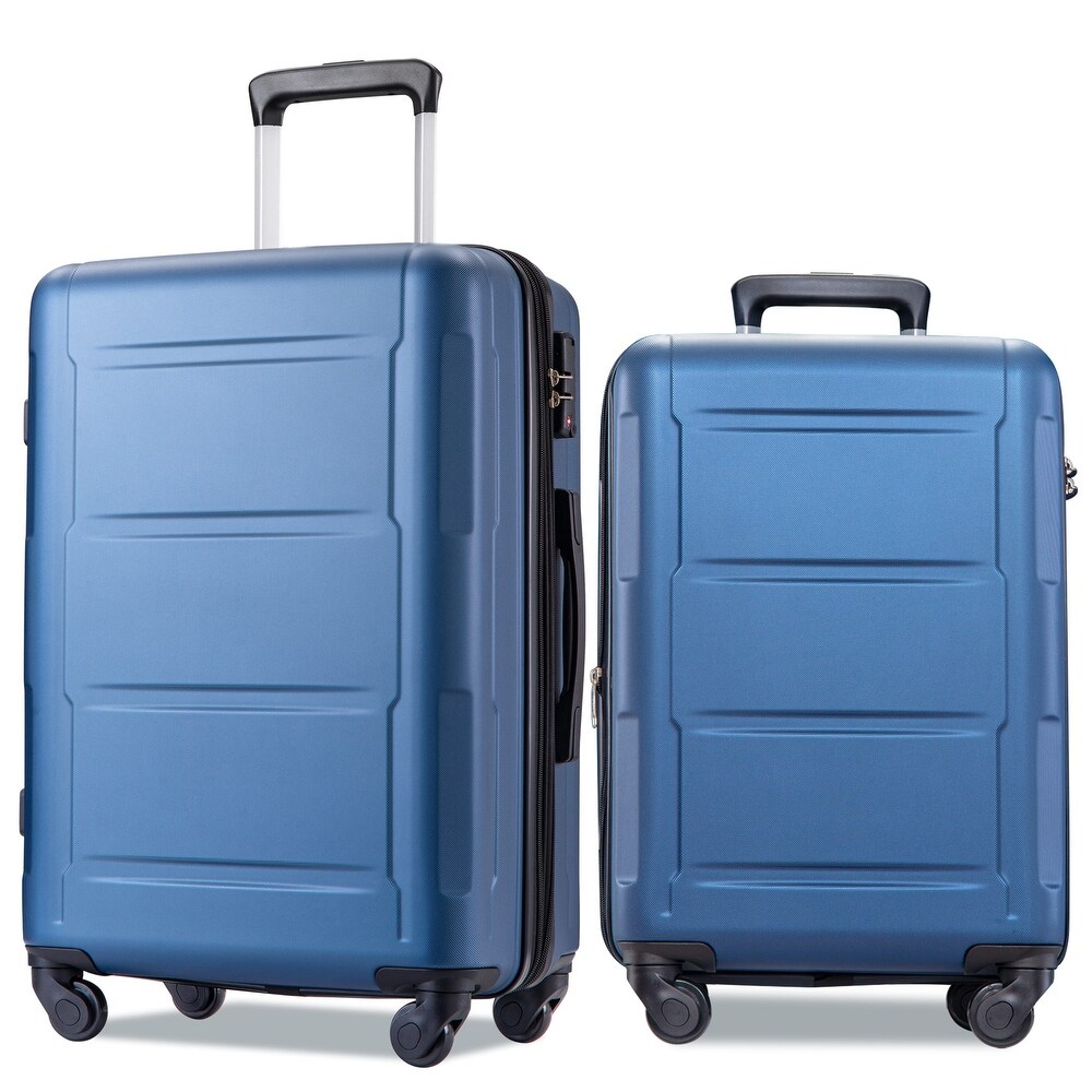 2pcs Durable Luggage Sets with Spinner Wheels and TSA Lock 20inch+24inch