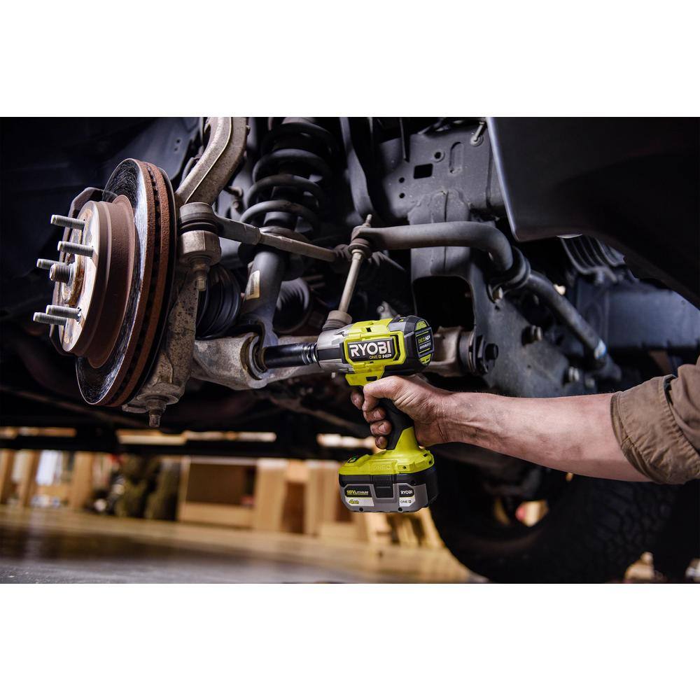 RYOBI ONE+ 18V Lithium-Ion 2.0 Ah 4.0 Ah and 6.0 Ah HIGH PERFORMANCE Batteries and Charger Kit w HP Brushless Impact Wrench PSK007-P262