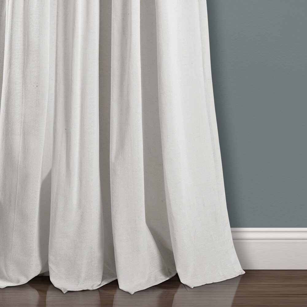 Lush Decor Linen Button New Window Curtain Single Panel   108\
