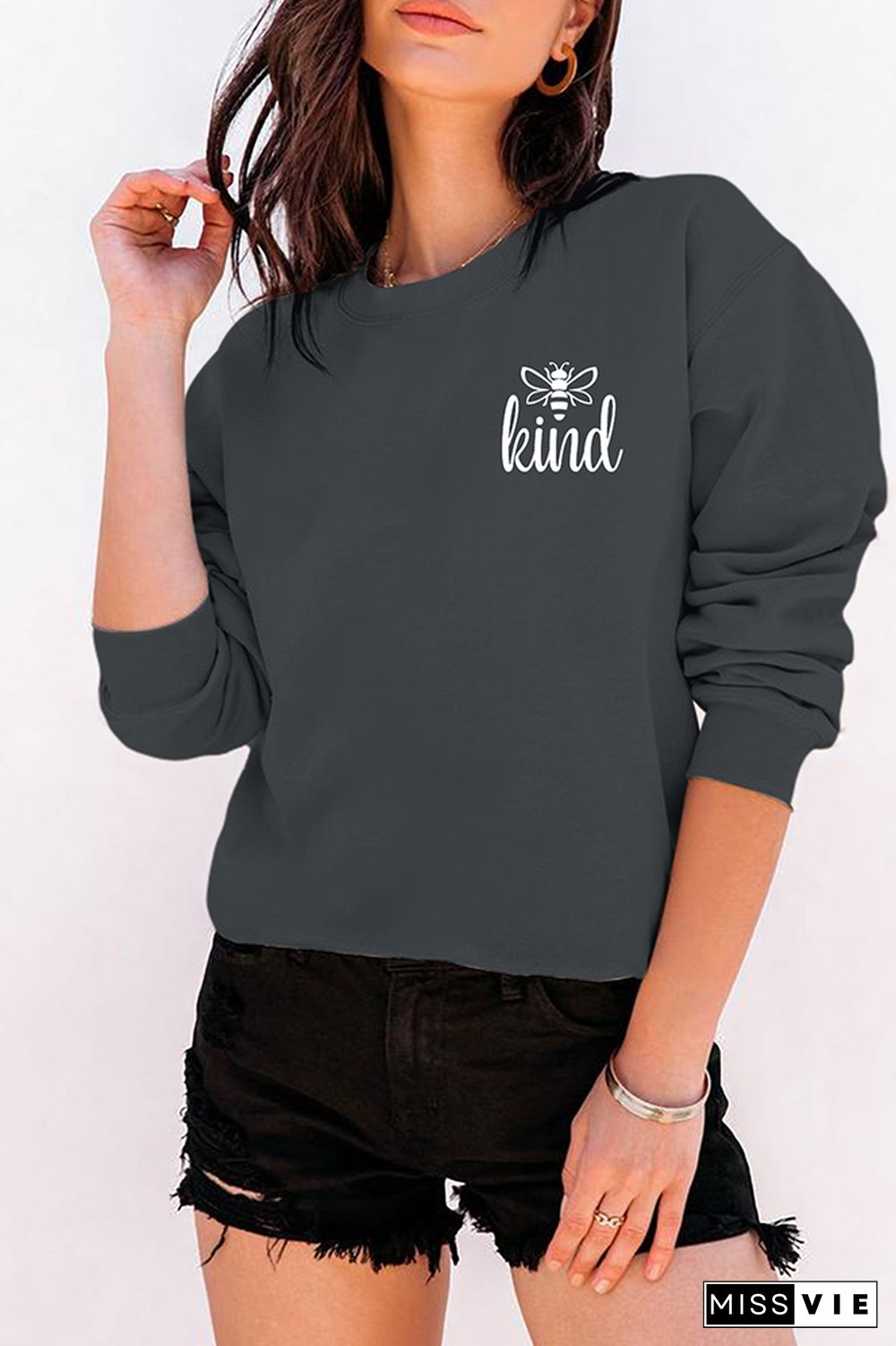 Bee Kind,Kindness,Be Kind Long Sleeve Sweatshirts Women Wholesale