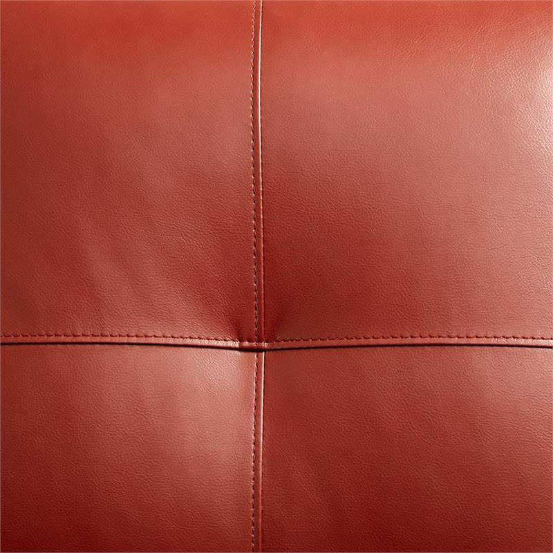 Furniture of America Billie Faux Leather L shaped Sectional in Red   Contemporary   Sectional Sofas   by Homesquare  Houzz