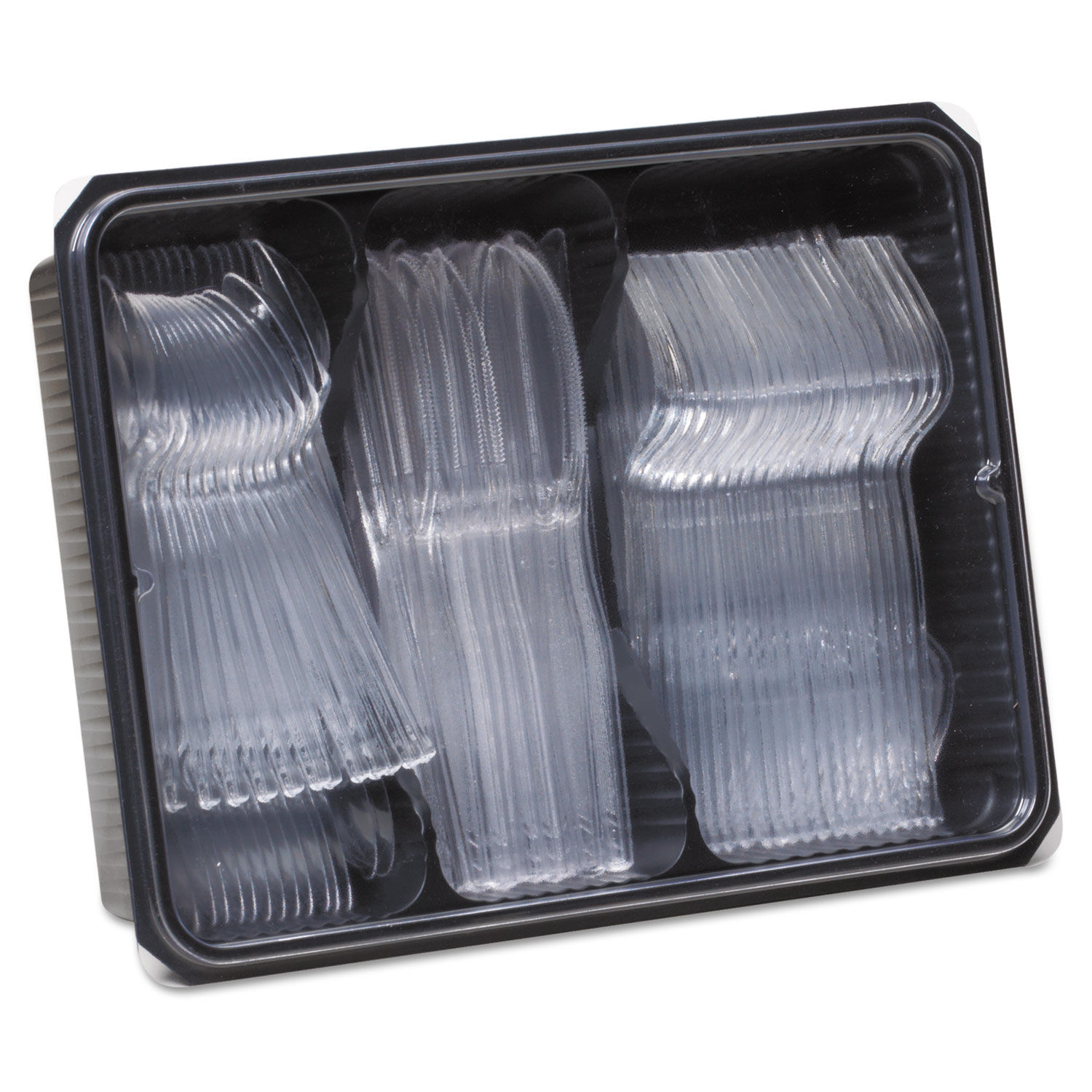 Cutlery Keeper Tray with Clear Plastic Utensils: 600 Forks by Dixieandreg; DXECH0180DX7CT