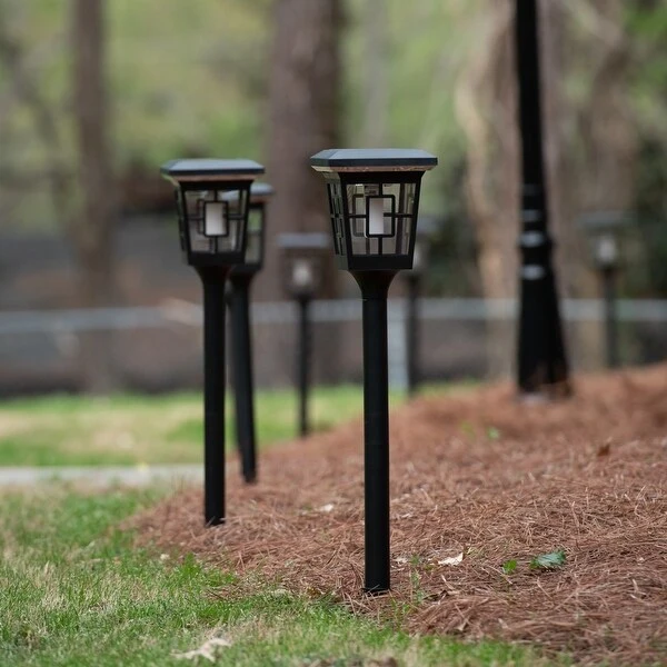 Multi-Purpose Solar Path Light with Flame Bulb - 4PK