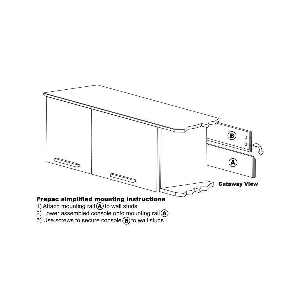 Prepac Coal Harbor Black Hutch with Hutch BCHW-0203-1