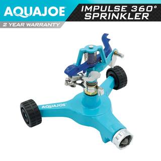 AQUA JOE 6 in. 360 Indestructible Zinc Impulse Sprinkler AJ-IS6WB