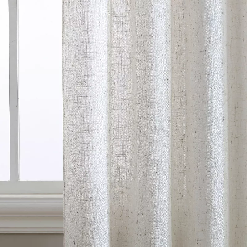 Beatrice Home Fashions Monroe Light Filtering Pole Top Set of 2 Window Curtain Panel Set