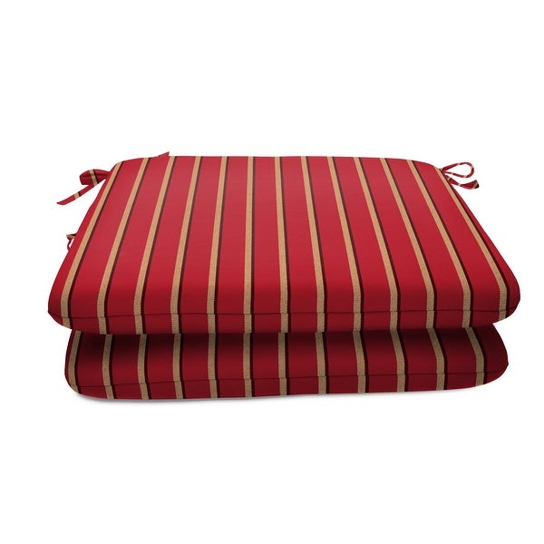 20 inch square Sunbrella stripe seat pad (2 pack) - 20