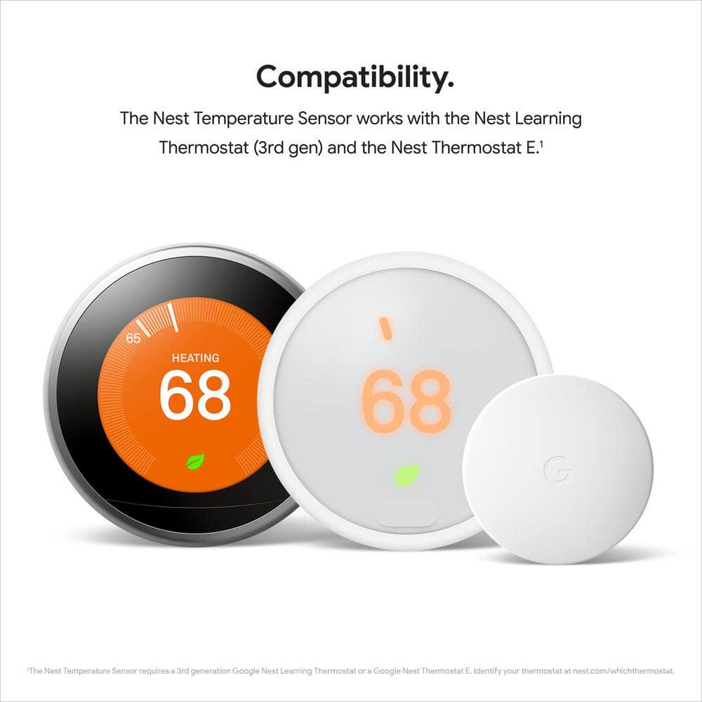 Google Nest Temperature Sensor  Smart Home Thermostat Sensor