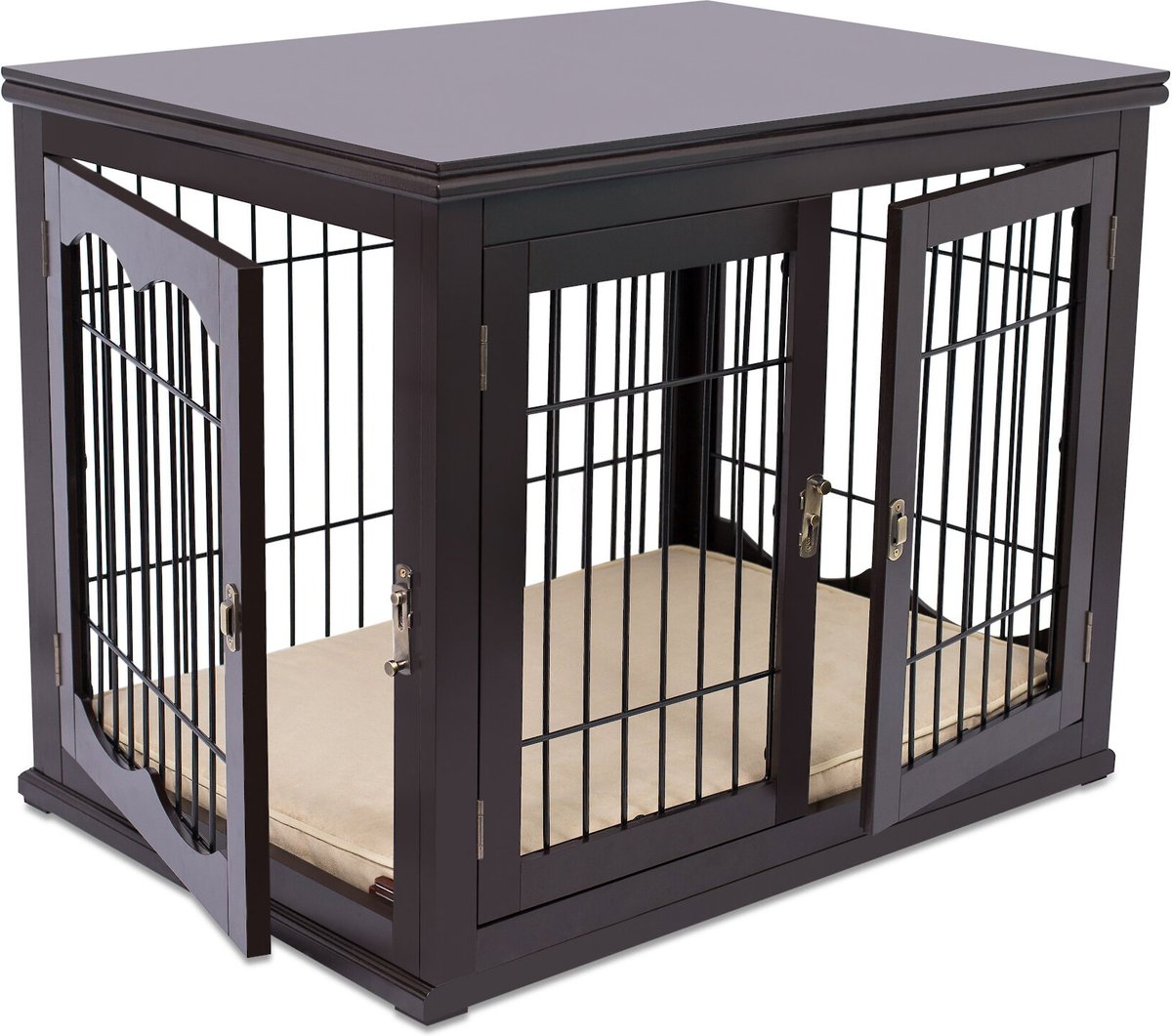 Internet's Best Double Door Furniture Style Dog Crate and End Table