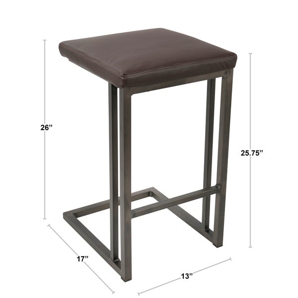 Carbon Loft Arturio Industrial Counter Stool (Set of 2)