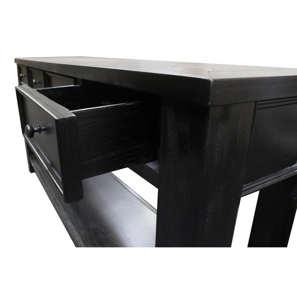 Best Master Furniture Long Antique Black Sofa Table