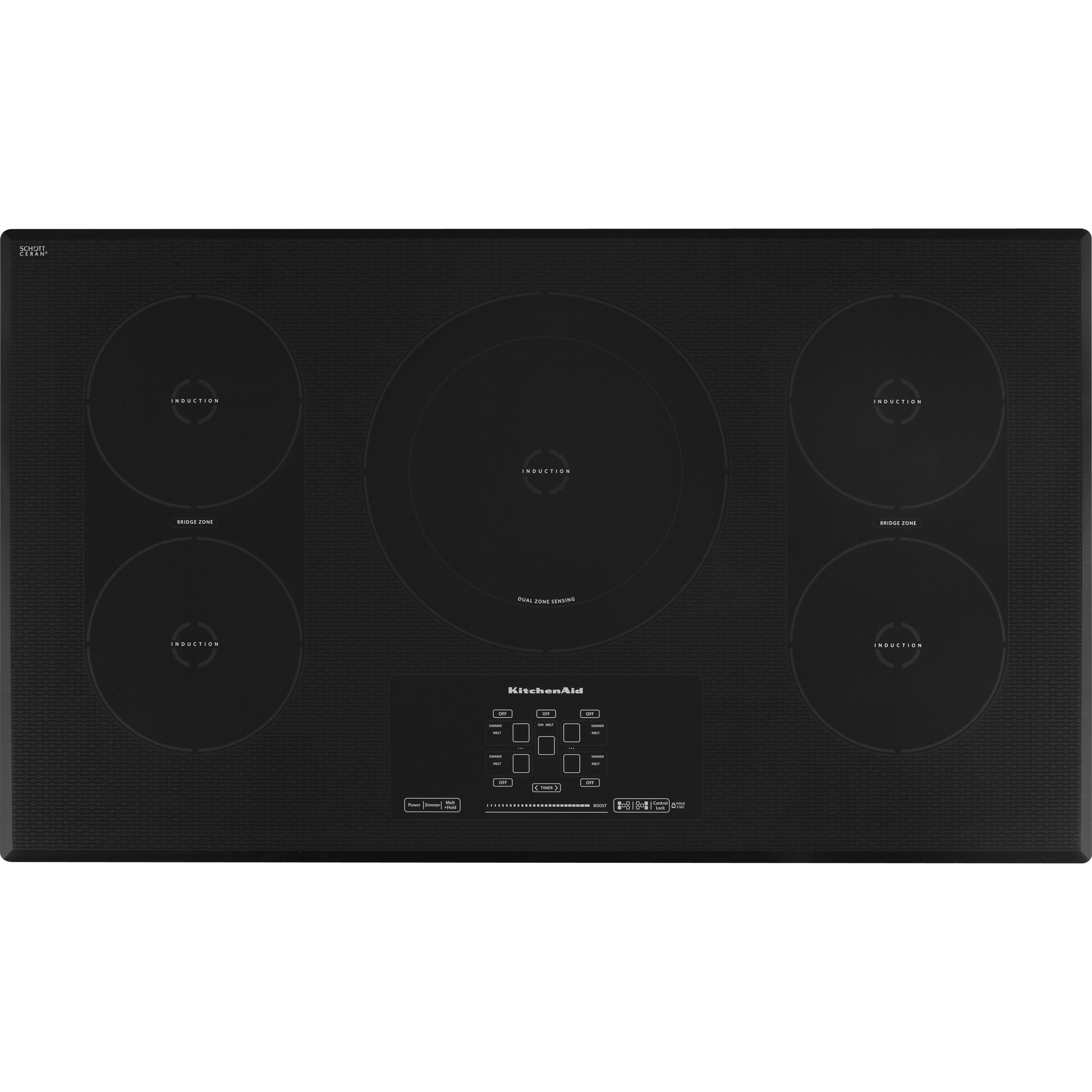 KitchenAid 36-inch Built-In Induction Cooktop KICU569XBL