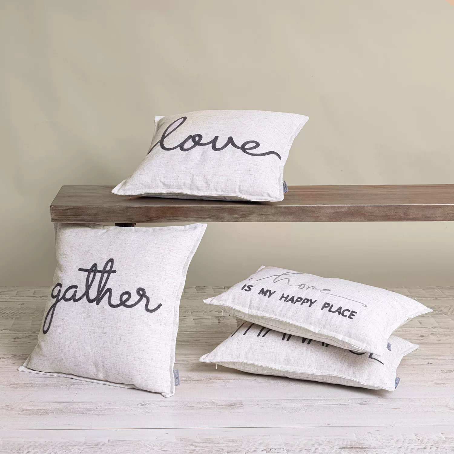 EVERGRACE Waska Love Linen Blend Throw Pillow