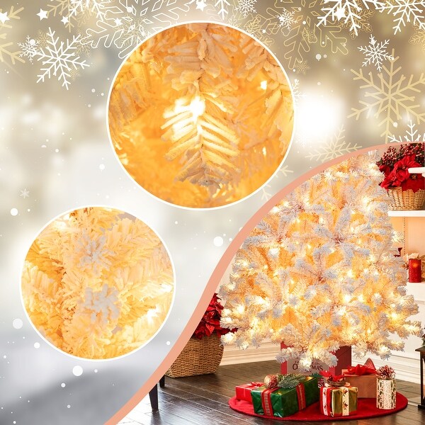 Lordear 6 foot/7.5 foot Artificial Christmas Tree Holiday Decoration Xmas Tree Christmas Decorations