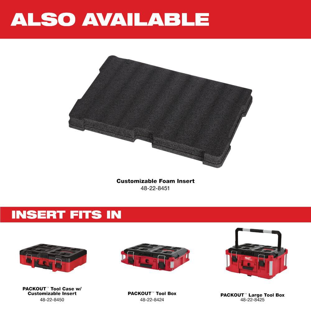 Milwaukee PACKOUT Tool Case with Foam Insert 48-22-8450 from Milwaukee