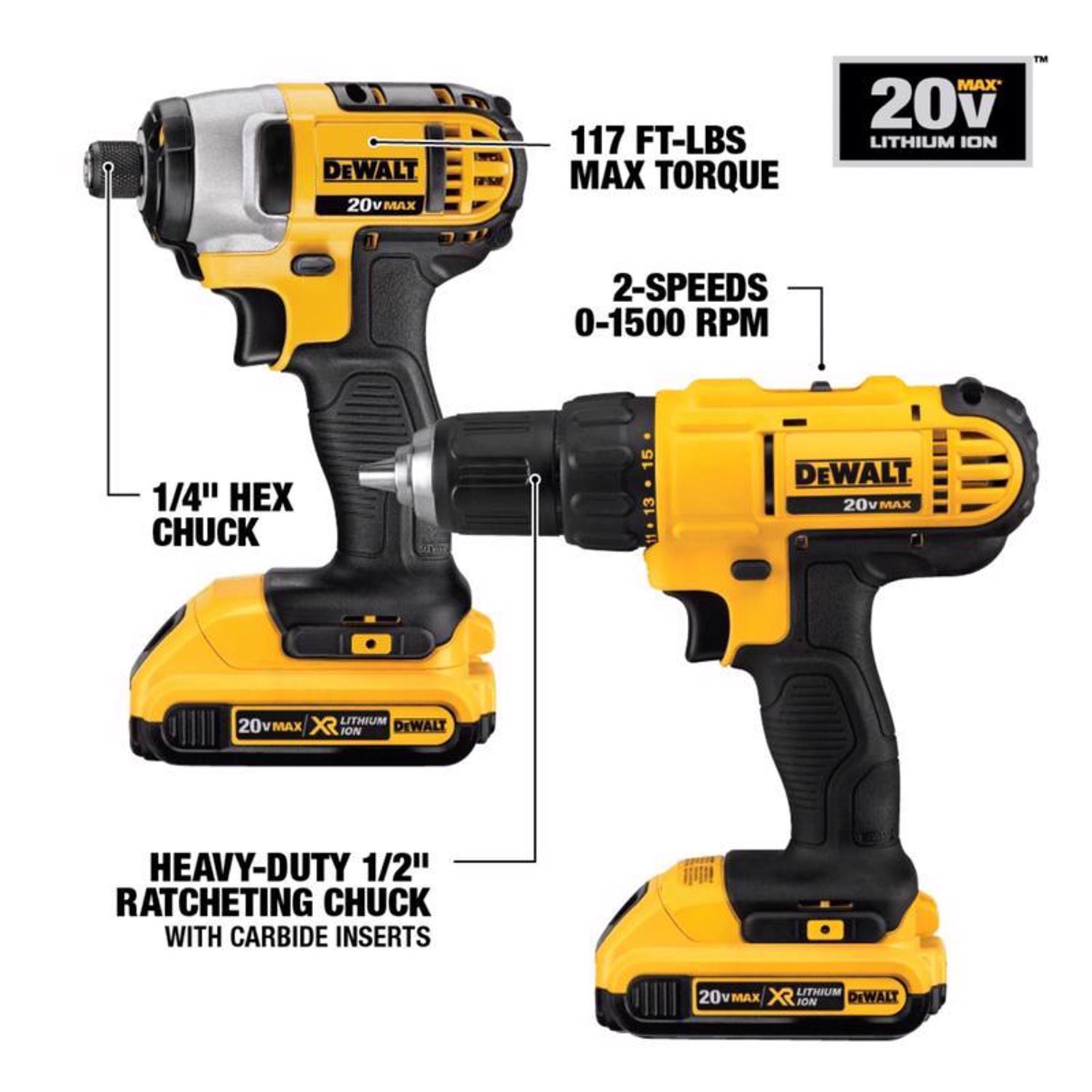 DW 20V MAX Cordless Brushed 9 Tool Combo Kit