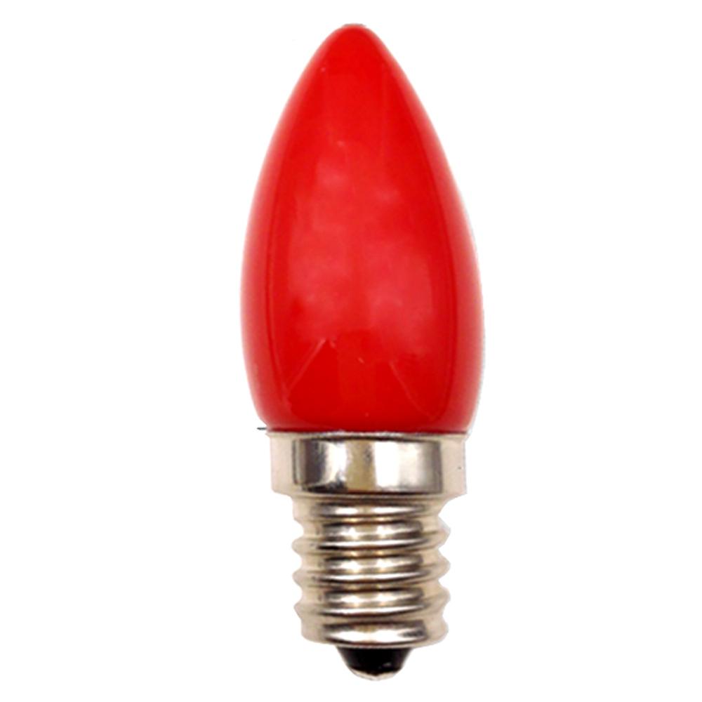 E12 Light-emitting Diode Candle Bulb 1.5w Red Glass Cover Red Lighting Bulb Buddha Red Lotus God Lamp 4light-emitting Diodes Smd2835 Light (220v) No.2