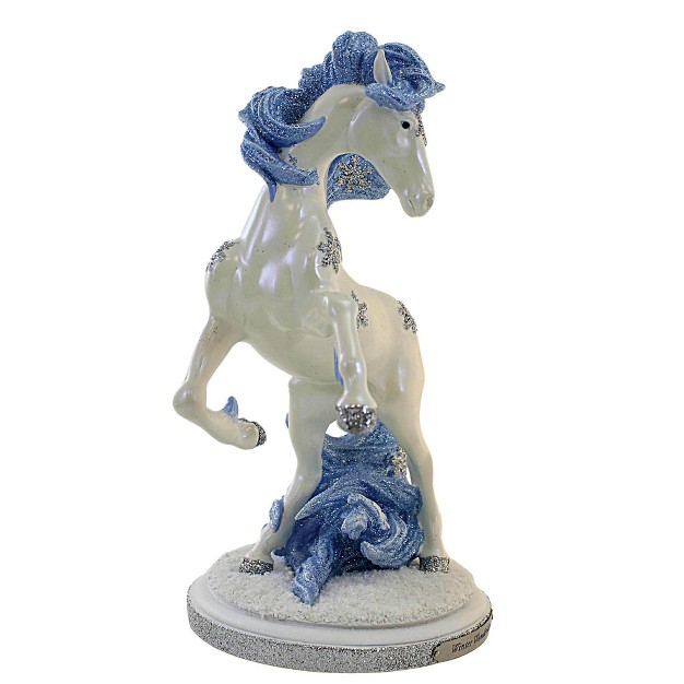 Trail Of Painted Ponies Winter Wonderland One Figurine 10 25 Inches Christmas Stallion White Steed 6012851 Polyresin White