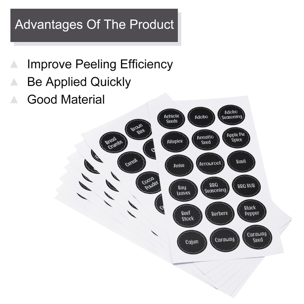 Mason Jar Label Rectangle Sticker 38mm Dia Word Spice Labels