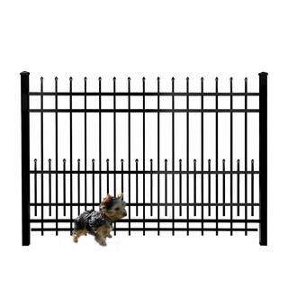 Mainstreet Aluminum Fence 1 in. Black Aluminum Fence Puppy Guard Non-Drilled Add-On Bottom Strip 72300007