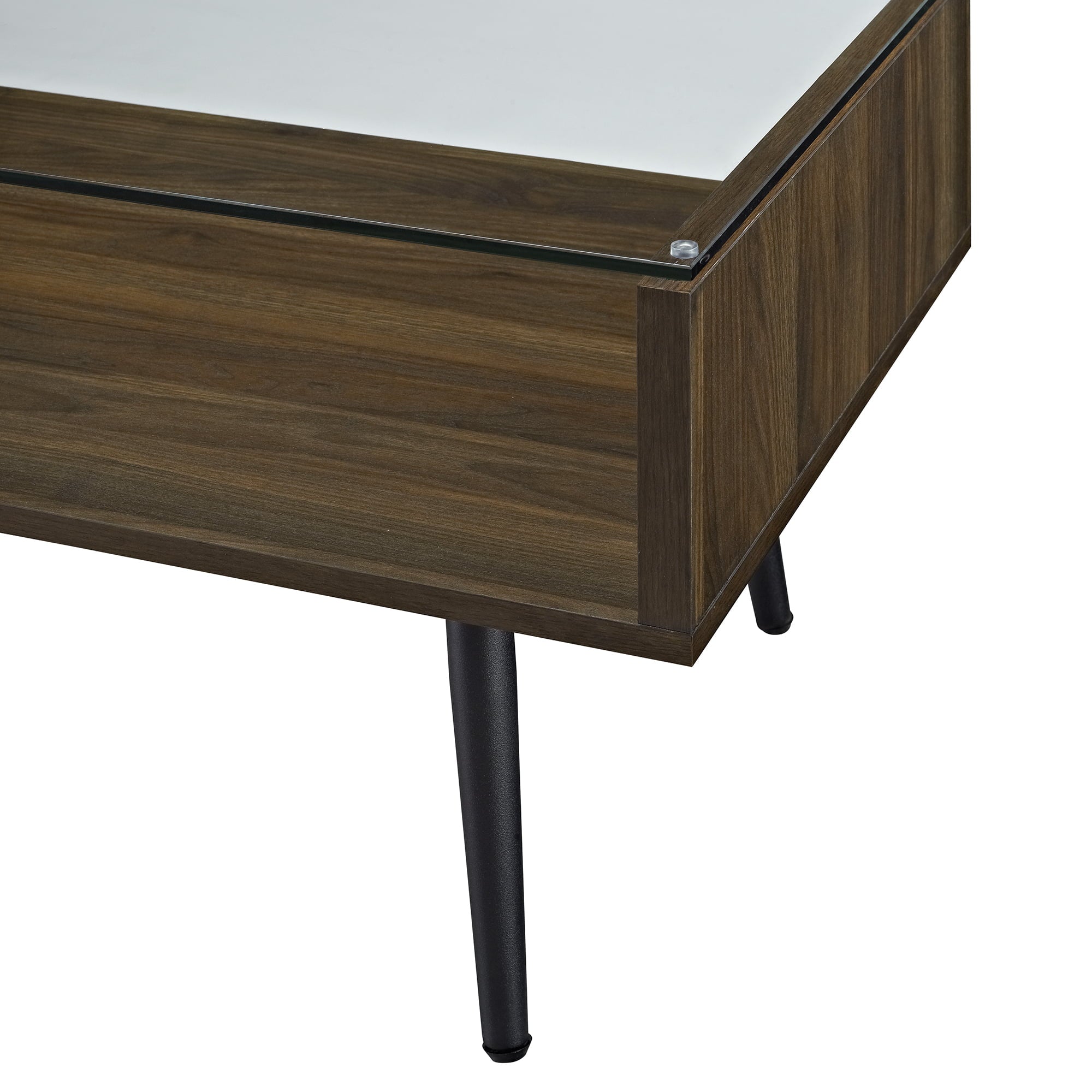 Bellamy Studios Booker Single-Drawer Wood/Glass Coffee Table, Multiple Finishes