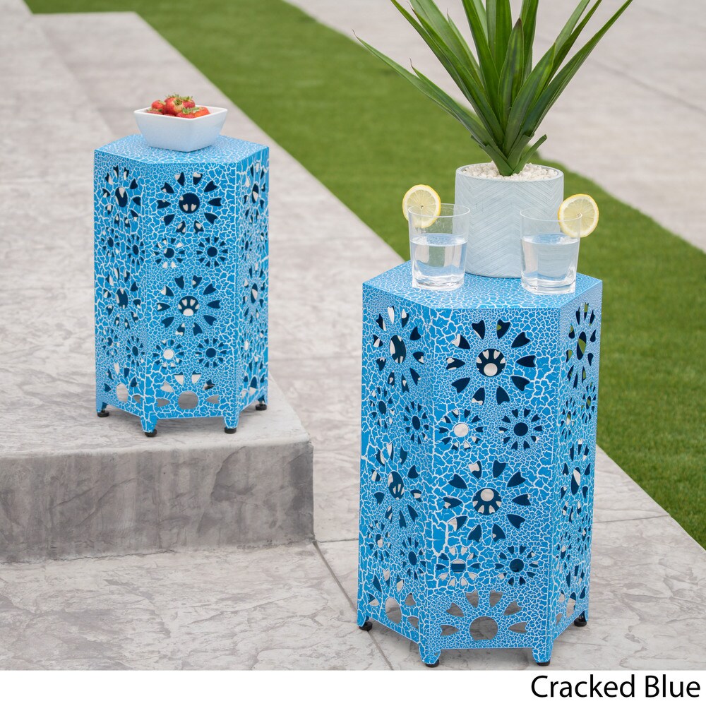 Eliana Outdoor 12 inch and 14 inch Nested Side Table Set by Christopher Knight Home