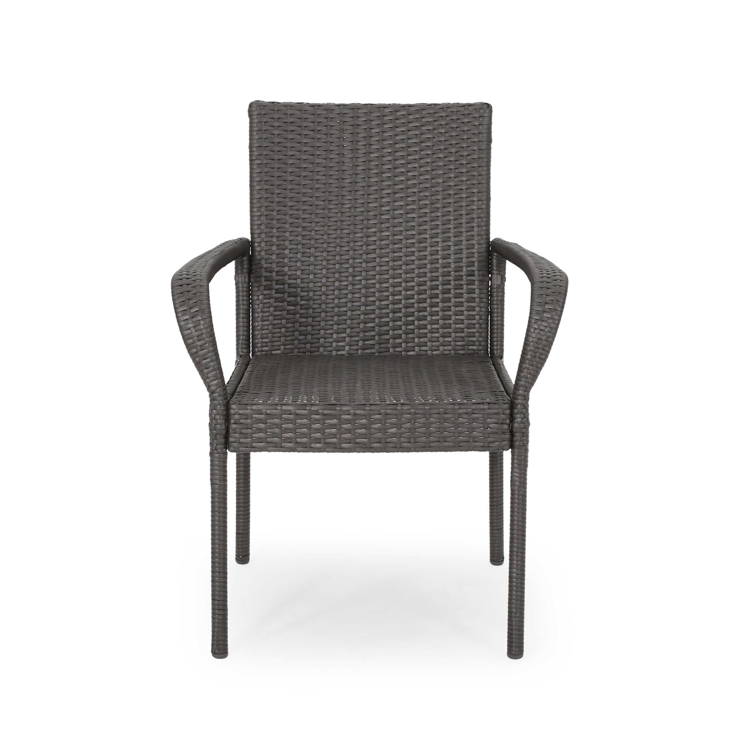 Bannon Outdoor Contemporary Wicker Dining Chair (Set of 2)