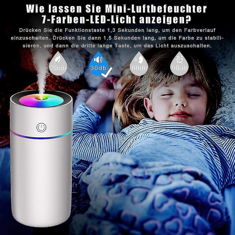 Humidifier Small 320 Ml Humidifier Usb With 7 Color Led Lights For Bedroom Office Car