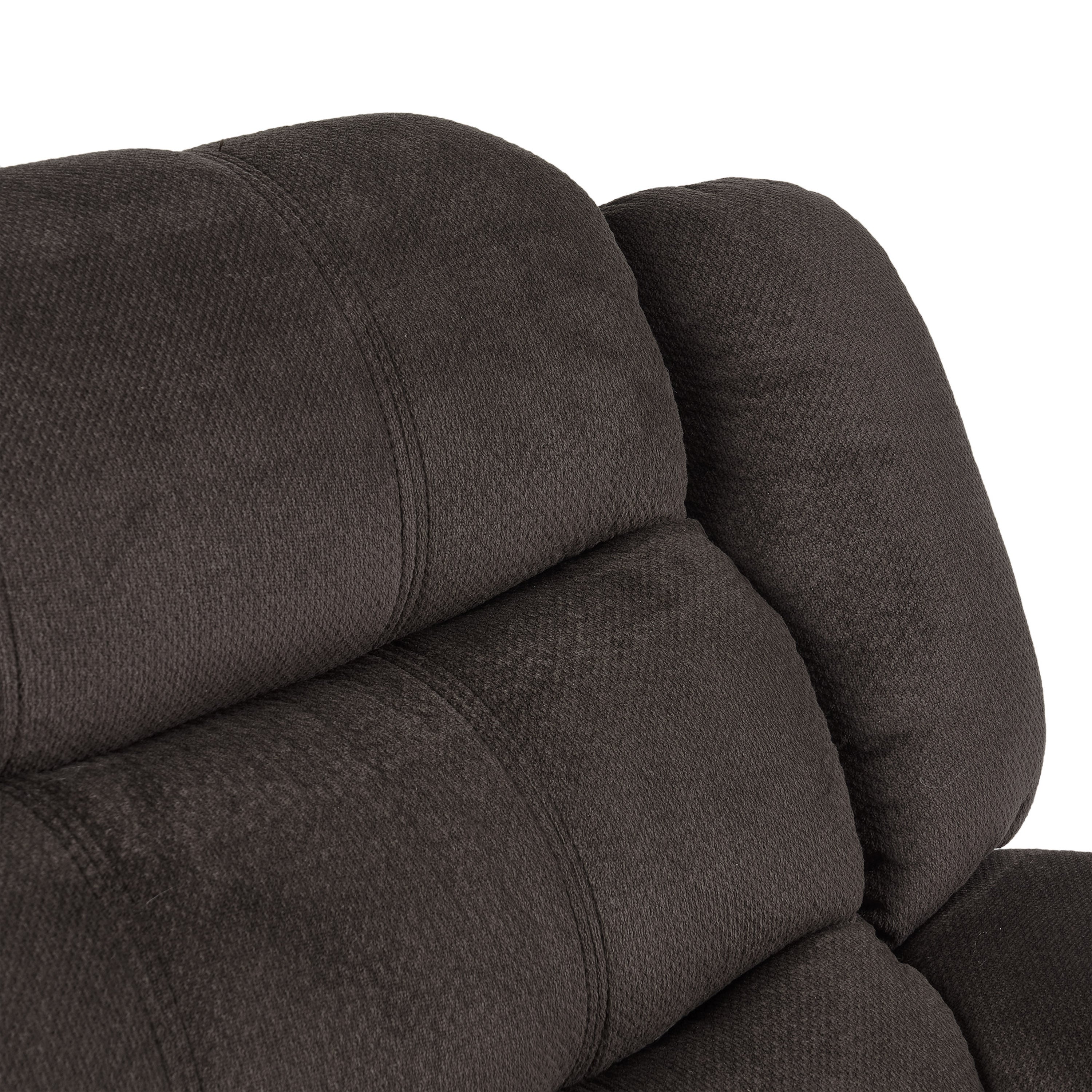 Hidal Brown Fabric Glider Recliner Club Chair