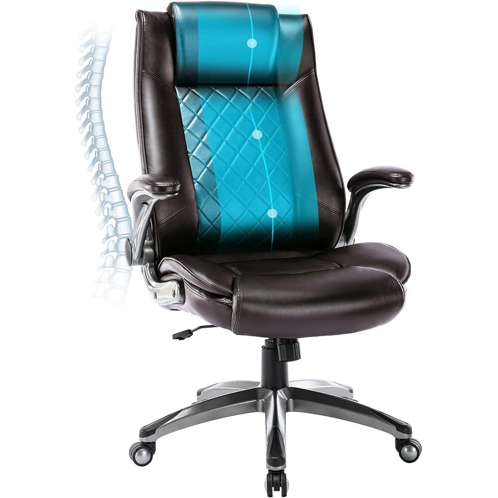 High Back Office Chair Executive Computer Office Chair with Flip up Arms