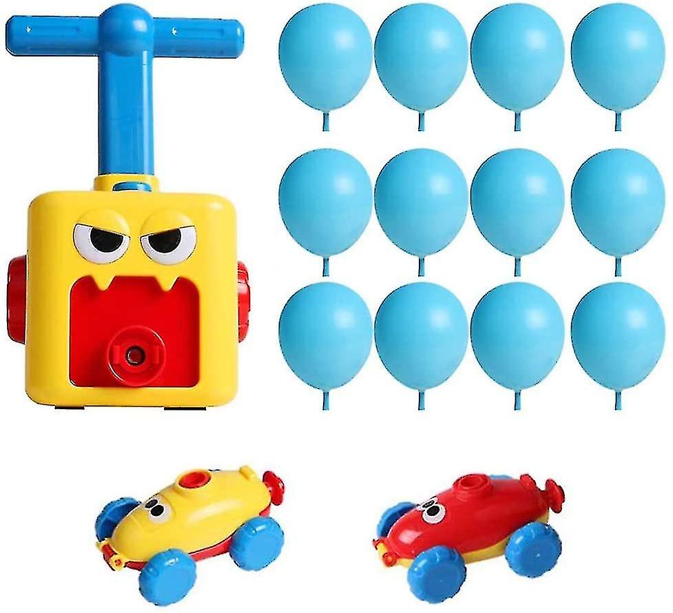 Children's Balloon Car Toys， Children's Inertia Power Ball Car， Educational Diy Toys Inertia Power Car With 12 Balloons (balloon Color Random)