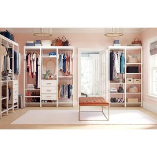 CLOSETS By LIBERTY 68.5 in. W White Adjustable Tower Wood Closet System with 3 Drawers and 11 Shelves HS56700-RW-06