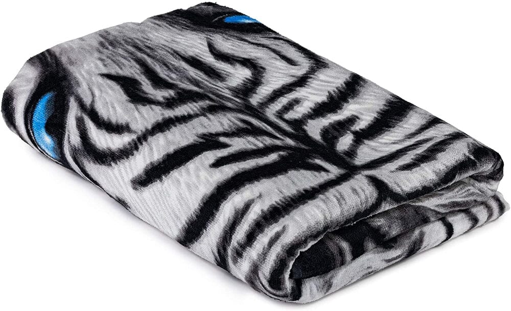 White Tiger Super Soft Cotton Plush Beach Towel