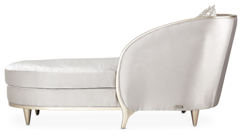 Malibu Crest Chaise   Truffle/Chardonnay   Midcentury   Indoor Chaise Lounge Chairs   by Michael Amini  Houzz