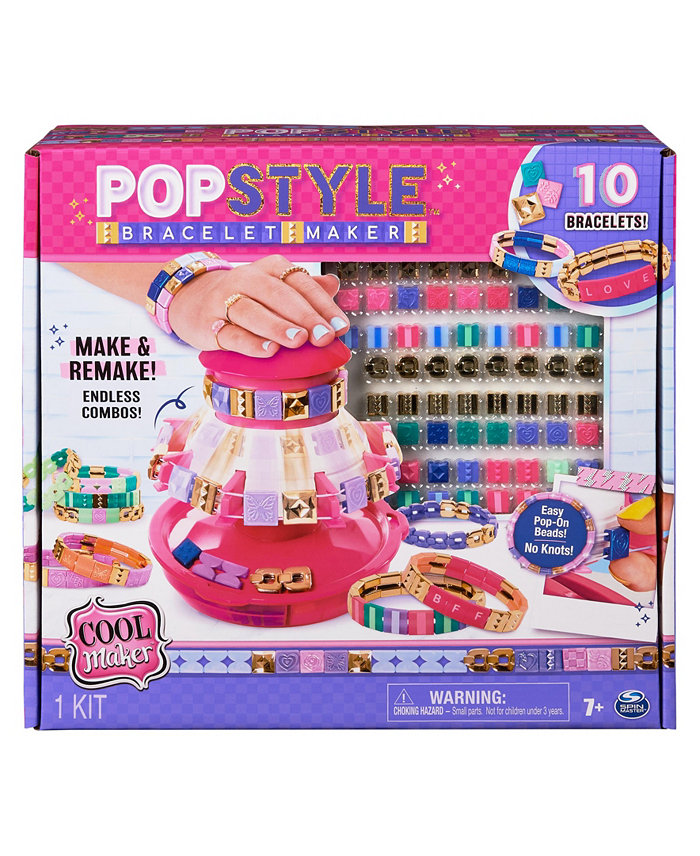 Cool Maker Popstyle Bracelet Maker  170 Stylish Beads  10 Bracelets  Storage  Friendship Bracelet Making Kit  Diy Arts Crafts Kids Toys for Girls