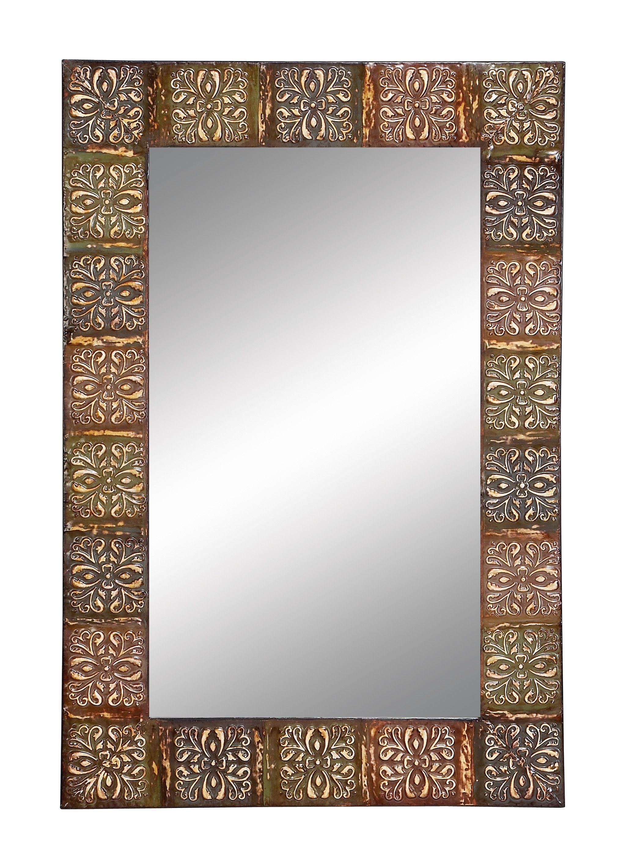 Multi Colored Metal Traditional Console Mirror 36 quot x 24 quot x 2 quot