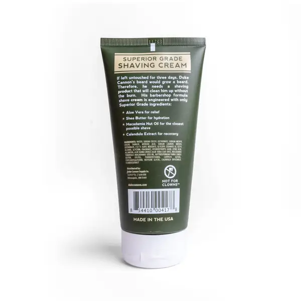 Duke Cannon 6 oz Superior Grade Shave Cream