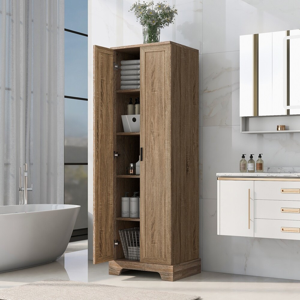 Green Freestanding Kitchen Food Pantry Cabinet Bathroom Cabinet