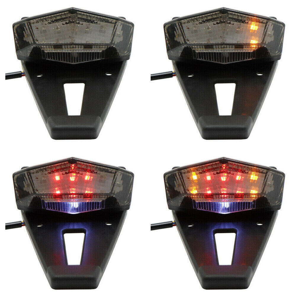 JahyShow Dirt Enduro Bike LED Rear Fender Brake Tail Light Turn Signal Off-road Universal