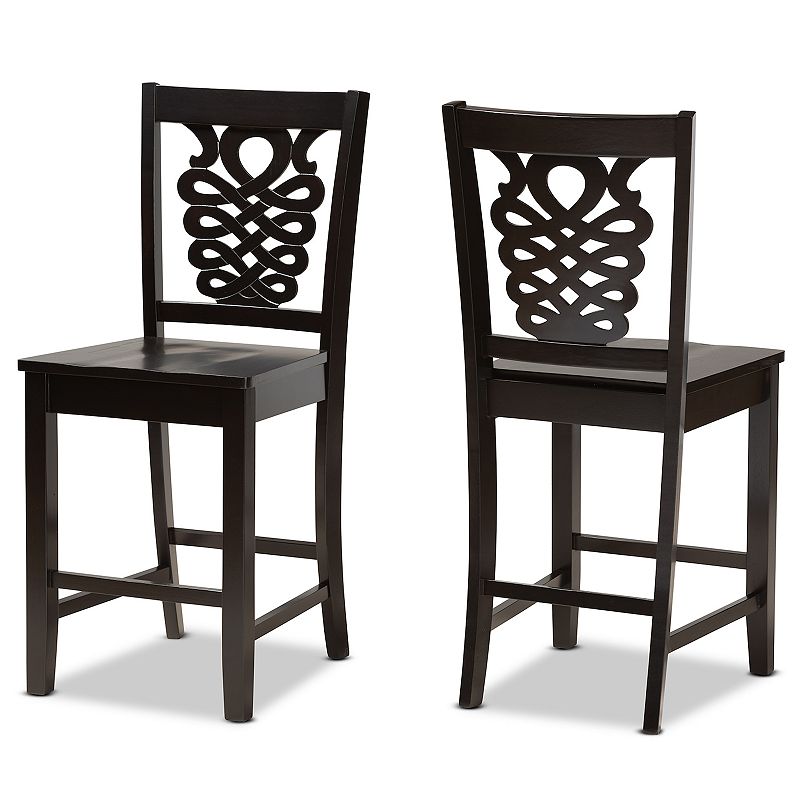 Baxton Studio Gervais Counter Stool 2-piece Set