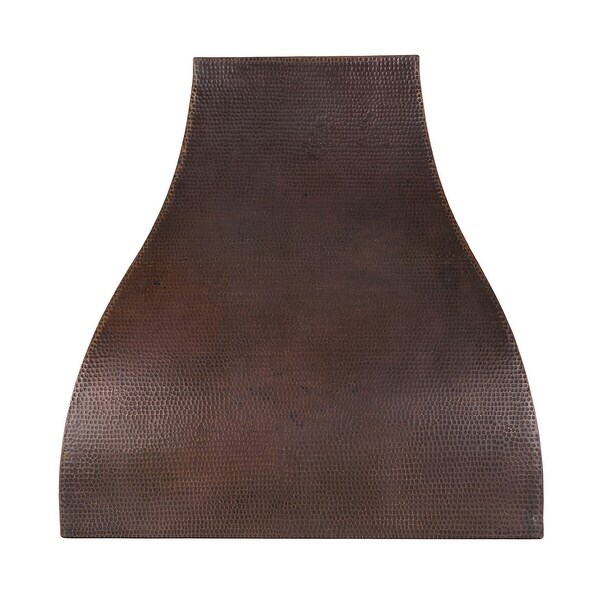 36 Inch 1250 CFM Hammered Copper Wall Mounted Campana Range Hood with Slim Baffle Filters (HV-CAMPANA36-C2036BP1-TWSB)