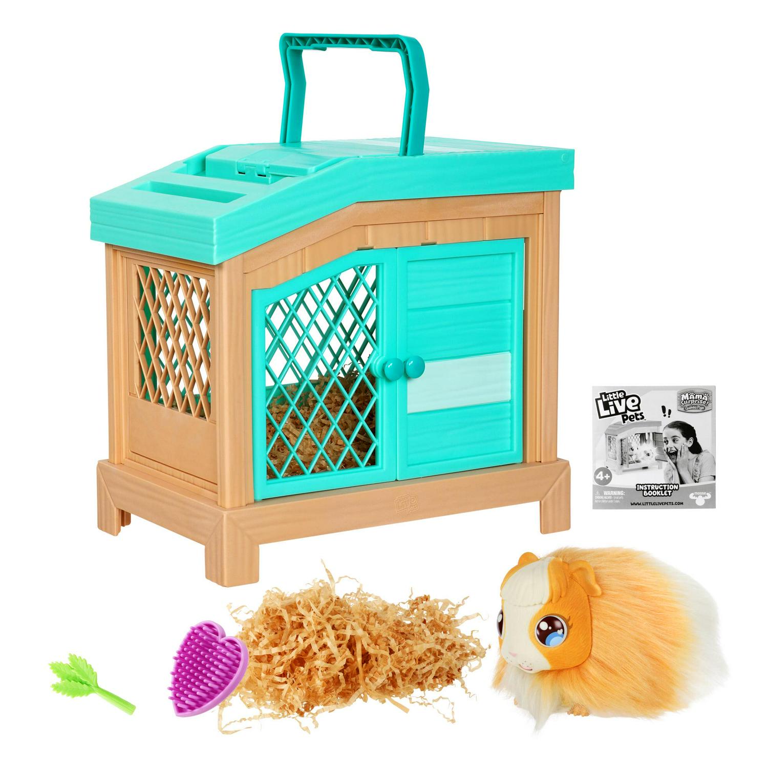 Little Live Pets Mama Surprise Soft Interactive Mama Guinea Pig and her Hutch and her 3 Surprise Babies 20+ Sounds and Reactions Toys for Kids Ages 4+  Crowdfused