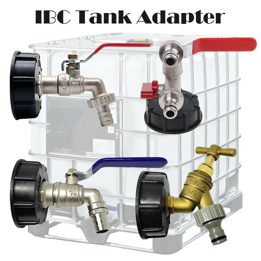 SEIWEI IBC S60X6 Tank Adapter to Brass Garden Tap with 1.27 cm Hose Connection