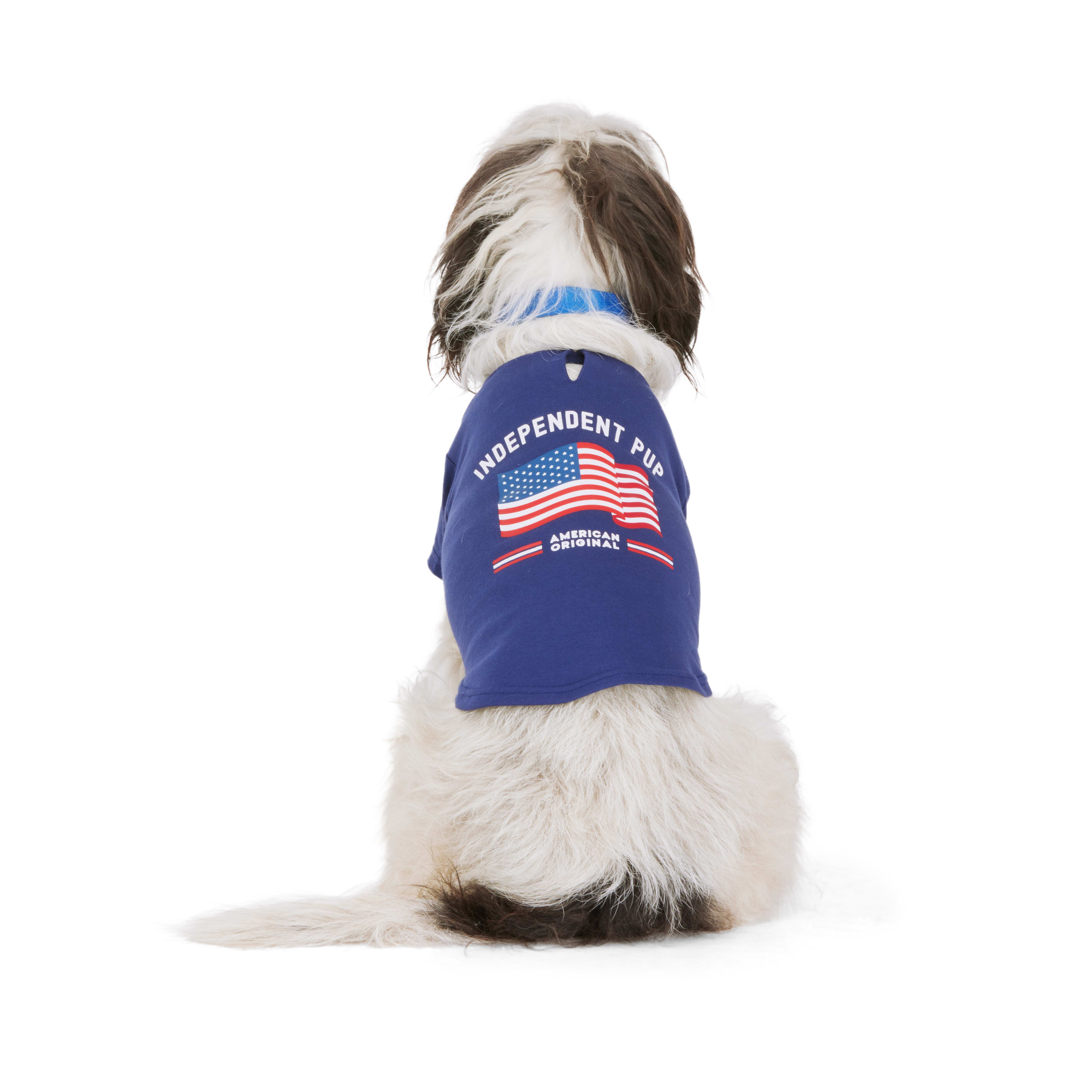 YOULY Navy Flag Tee for Dogs， X-Small