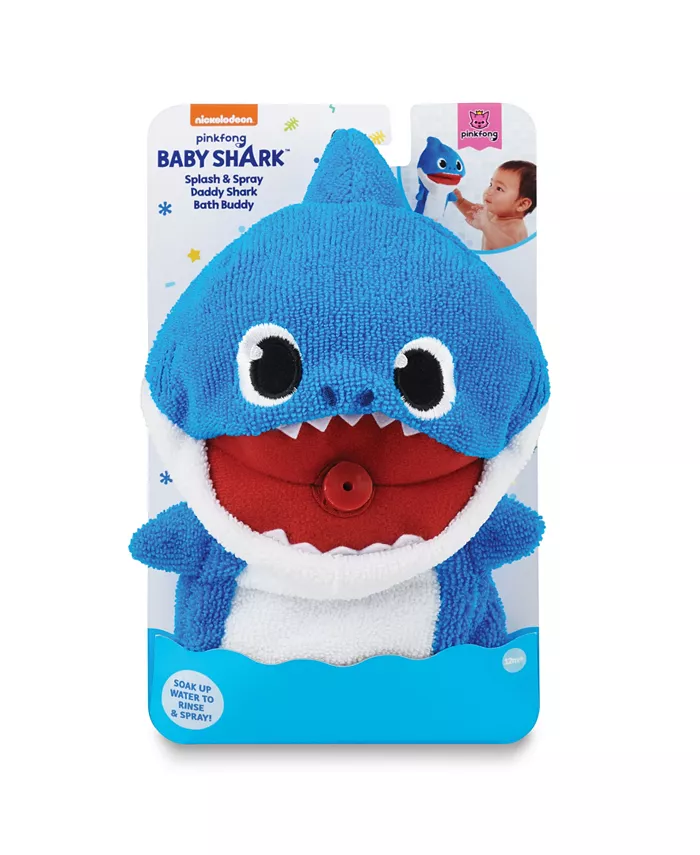 Baby Shark Macys Pinkfong Official Splash and Spray Daddy Shark Bath Buddy by WowWee