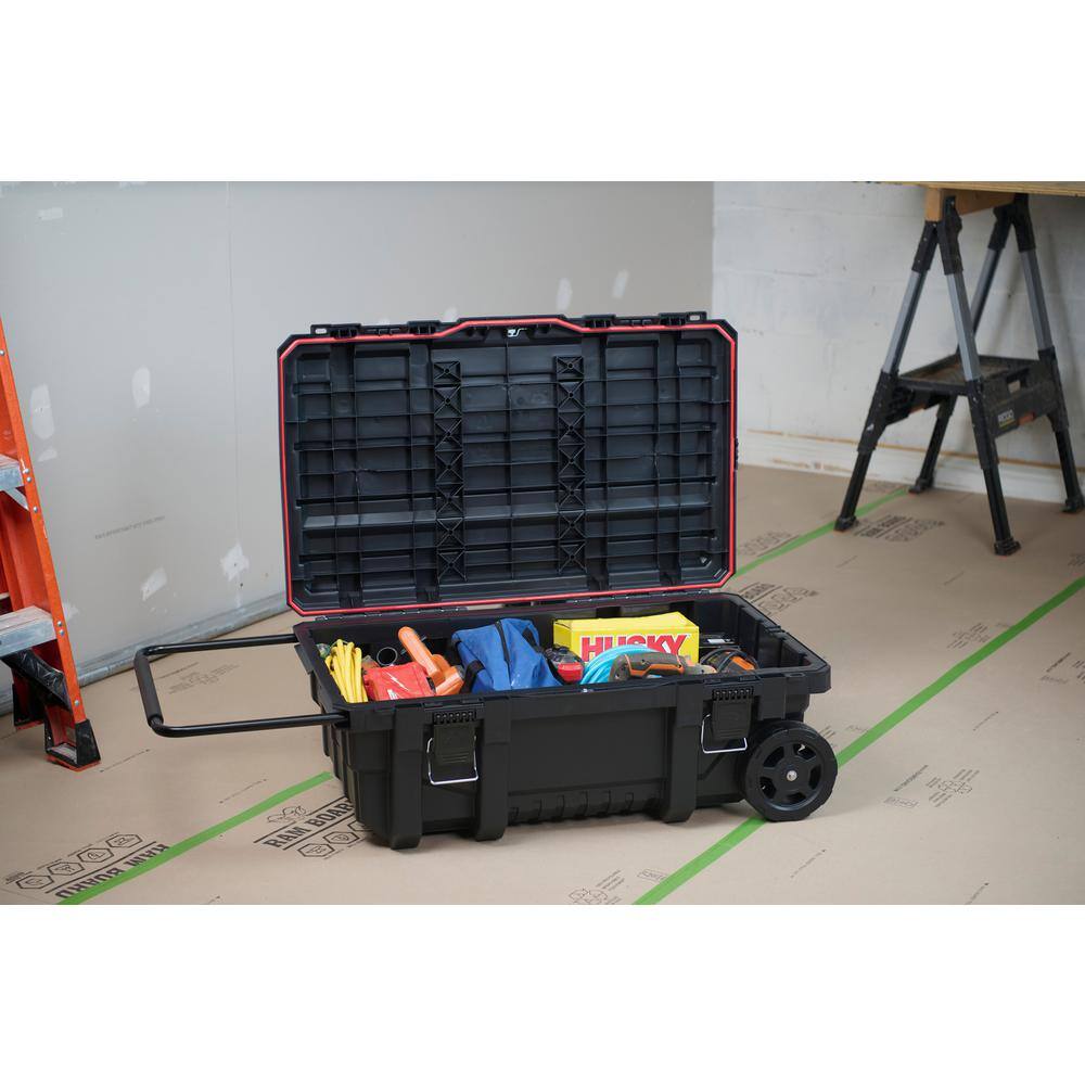 Husky 23 in. 25 Gal. Black Rolling Toolbox with Keyed Lock 206318