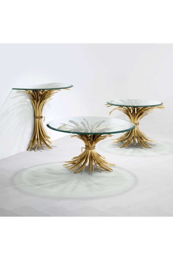 Sheaf Wheat Side Table  Eichholtz Bonheur M   Farmhouse   Side Tables And End Tables   by Oroa   Distinctive Furniture  Houzz