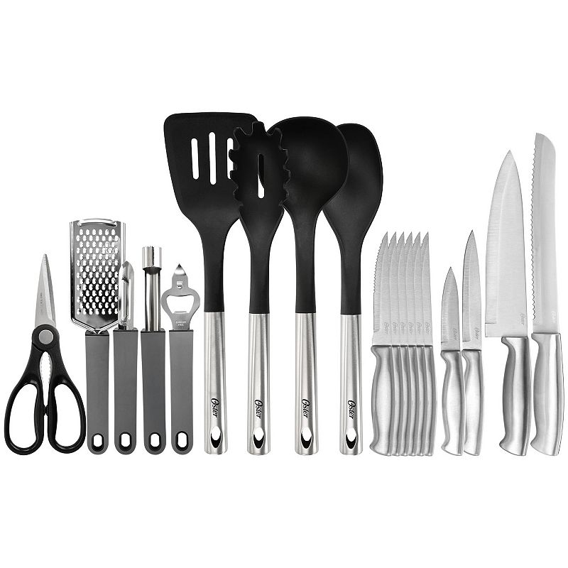 Oster Cocina 19 Piece Nylon and Stainless Steel Kitchen Tool and Utensil Set